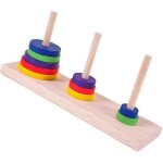 Jeu classique de la tour de hanoi pour les amateurs de casse - tête en bois Jeu classique de la tour de hanoi pour les amateurs de casse - tête en bois