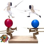 Jeu de combat de ballons en bambou, marionnettes d'escrime en bois 2025, jeux de stratgie, jeux de combat ...