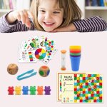 Jeu de comptage ours pour enfants, ensemble de jeu assorti, jouet educatif montessori pour gar�ons et ...