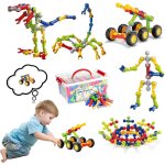 Jeu de construction, blocs de construction 110 pi�ces, jouet educatif stem, interactif et educatif pour ...