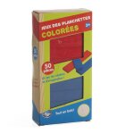 Jeu de construction en bois - 50 planchettes colorées Jeu de construction en bois - 50 planchettes colorées