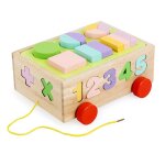 Jeu de construction en bois montessori pour enfants, jeu de cognition de forme g�om�trique, paire de ...