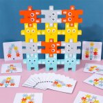 Jeu de construction en forme de lapin pour enfant, ensemble educatif interactif, apprentissage de l'equilibre, ...