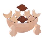 Jeu de construction de table en bois, 11 pi�ces, blocs empilables, jouets educatifs, pour enfants, gar�ons, ...