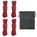 Jeu de cordes de tente multifonctions de 44 m�tres avec 3 boucles, pour camping, randonn�e, abri d'ombrage, ...