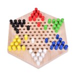 Jeu de dames chinoises en bois, 1 ensemble le plus populaire, hexagone, jeu familial