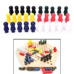 Jeu de dames chinoises en bois, 60 pièces, 26x12mm, six couleurs, pièces de rechange, pour jouer avec ... Jeu de dames chinoises en bois, 60 pièces, 26x12mm, six couleurs, pièces de rechange, pour jouer avec ...
