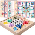 Jeu de dames chinoises en bois, plateau educatif, jeu de stratégie classique pour enfants, pièces de ... Jeu de dames chinoises en bois, plateau educatif, jeu de stratégie classique pour enfants, pièces de ...