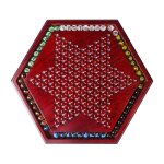 Jeu de dames chinoises, ensemble de perles en verre acrylique, jeu d'échecs en bois pour enfant Jeu de dames chinoises, ensemble de perles en verre acrylique, jeu d'échecs en bois pour enfant