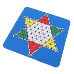 Jeu de dames chinoises avec tapis en caoutchouc et 3 pions