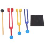 Jeu de diapasons (128hz, 256hz, 512hz), pour la guérison du son, multicolore Jeu de diapasons (128hz, 256hz, 512hz), pour la guérison du son, multicolore