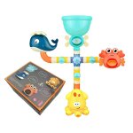 Jeu d'eau robinet douche roue a eau en caoutchouc, jeu de pulv�risation d'eau pour enfants animaux salle ...