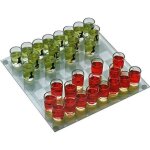 Jeu d'chec a boire 1 plateau en verre, 32 verres pions shooters * dimensions plateau : 38 x 38 cm * ...