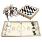 Jeu d'échecs en bois 2 en 1 24x12 pouces, jeu d'échiquier rapide pour la famille Jeu d'échecs en bois 2 en 1 24x12 pouces, jeu d'échiquier rapide pour la famille