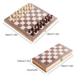 Jeu d'�checs en bois multifonction 3 en 1, jeu d'�checs pliable, jeux de voyage, echecs, dames, dames ...