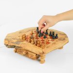 Jeu d'échecs en bois d'olivier - fait a la main - 100 bio - rustique avec tiroir - echiquier en bois ... Jeu d'échecs en bois d'olivier - fait a la main - 100 bio - rustique avec tiroir - echiquier en bois ...