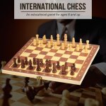 Jeu d'échecs en bois avec plateau pliant, pour divertissement international Jeu d'échecs en bois avec plateau pliant, pour divertissement international