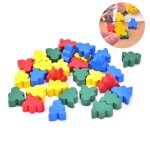 Jeu d'échecs en bois, taille standard, 30 pièces, accessoires de jeu de société, carcassonne Jeu d'échecs en bois, taille standard, 30 pièces, accessoires de jeu de société, carcassonne