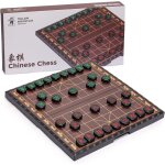 Jeu d'echecs chinois (xiangqi) grand plateau magnétique de voyage (37 cm) avec pièces noires Jeu d'echecs chinois (xiangqi) grand plateau magnétique de voyage (37 cm) avec pièces noires