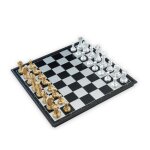 Jeu d'checs contemporain a pices or et argent pour toute la famille, offre spciale, echiquier pliant ...