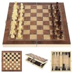 Jeu d'checs idal pour dbutants 2025, echiquier magntique en bois pour enfants, dveloppe l'intelligence ...