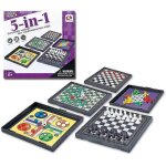 Jeu d'�checs magn�tique 5 en 1, jeu de soci�t� de voyage portable avec dames et echecs volants