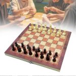 Jeu d'�checs magn�tique pliable avec pi�ces magn�tiques, jeux de table portables et jouets