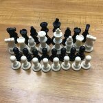 Jeu d'�checs m�di�val compact de taille 65mm 32, pi�ces en plastique, divertissement