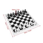 Jeu d'échecs médiéval en plastique, jeu de plateau de divertissement, portable, international, noir et ... Jeu d'échecs médiéval en plastique, jeu de plateau de divertissement, portable, international, noir et ...