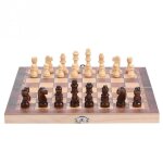 Jeu d'échecs pliable en bois, plateau de divertissement, magnétique, educatif, pour fête Jeu d'échecs pliable en bois, plateau de divertissement, magnétique, educatif, pour fête