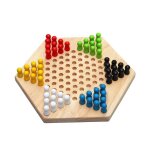 Jeu d'échecs sautant en bois pour enfants, jeu de dames chinoises, jouet de développement Jeu d'échecs sautant en bois pour enfants, jeu de dames chinoises, jouet de développement