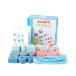 Jeu educatif de bricolage pour bébé, bloc de perles, jeu de cordage, jouet montessori pour enfant, fil ... Jeu educatif de bricolage pour bébé, bloc de perles, jeu de cordage, jouet montessori pour enfant, fil ...