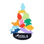 Jeu d'equilibre animal en bois montessori pour enfants, jouet educatif, apprentissage pr�coce, ours / ...
