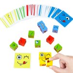 Jeu d'expressions en bois, blocs de construction, cube qui change de visage, jeu educatif, jouet montessori ... Jeu d'expressions en bois, blocs de construction, cube qui change de visage, jeu educatif, jouet montessori ...