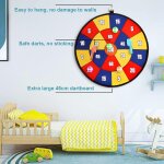 Jeu de fl�chettes?36 cm?, double face cible de tir avec 6 balles adh�sives jeux int�rieur ext�rieur enfant ...