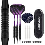Jeu de fl�chettes en plastique � pointe souple avec tiges en aluminium / plastique - lot de 3 / 12. [b1015] ...