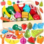 Jeu de fruits et légumes en bois - 16 pièces cuisine enfant - jouet educatif 1 - 3 ans - cadeau pour ... Jeu de fruits et légumes en bois - 16 pièces cuisine enfant - jouet educatif 1 - 3 ans - cadeau pour ...