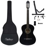 Jeu de guitare classique de débutant 12 pcs noir 4 / 4 39 Jeu de guitare classique de débutant 12 pcs noir 4 / 4 39