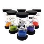 Jeu d'horloge de sable pour enfants, 6 couleurs, jeu de salle de classe, minuterie, jouets montessori, ... Jeu d'horloge de sable pour enfants, 6 couleurs, jeu de salle de classe, minuterie, jouets montessori, ...