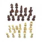 Jeu international d'echecs en bois, 32 pi�ces, pi�ces / ensemble