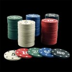 Jeu de jetons de poker ronds, 5 couleurs, en plastique, 100 pi�ces, pour texas poker professionnel, casino ...