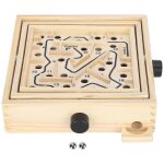 Jeu de labyrinthe en bois, plateau de labyrinthe, boule de piste, puzzle, jeu educatif