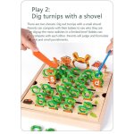 Jeu de lapin en bois pour enfants, jeu educatif montessori alphanum�rique, plateau de jeu de m�moire, ...