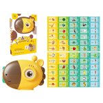 Jeu de lecteurs de cartes anglaises, 1 ensemble de jouets d'apprentissage de la langue, girafe, machine ...