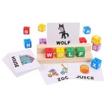 Jeu de lettres assorties, blocs de lecture phon�tique, alphabet, jouets educatifs, jeux d'orthographe ...