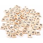 Jeu de lettres en bois - scrabble - 100 pcs - lettres noires - pour enfant de 6 ans et plus Jeu de lettres en bois - scrabble - 100 pcs - lettres noires - pour enfant de 6 ans et plus