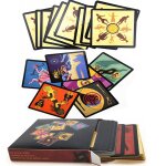 Jeu de loup - garou - mini cartes de tarot oracle, jeux de socit avec guide d'astrologie pour chat