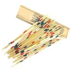 Jeux mikado en bois - coffret plumier en bois couvercle coulissant