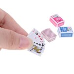 Jeux miniatures de poker, mini maison de poupe, cartes a jouer pour accessoires de poupes, 1:12