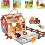 Jeux montessori enfants 1 2 3 ans, jouet ferme avec 8 animaux, chauffeur et camion en bois, jouets montessori ... Jeux montessori enfants 1 2 3 ans, jouet ferme avec 8 animaux, chauffeur et camion en bois, jouets montessori ...